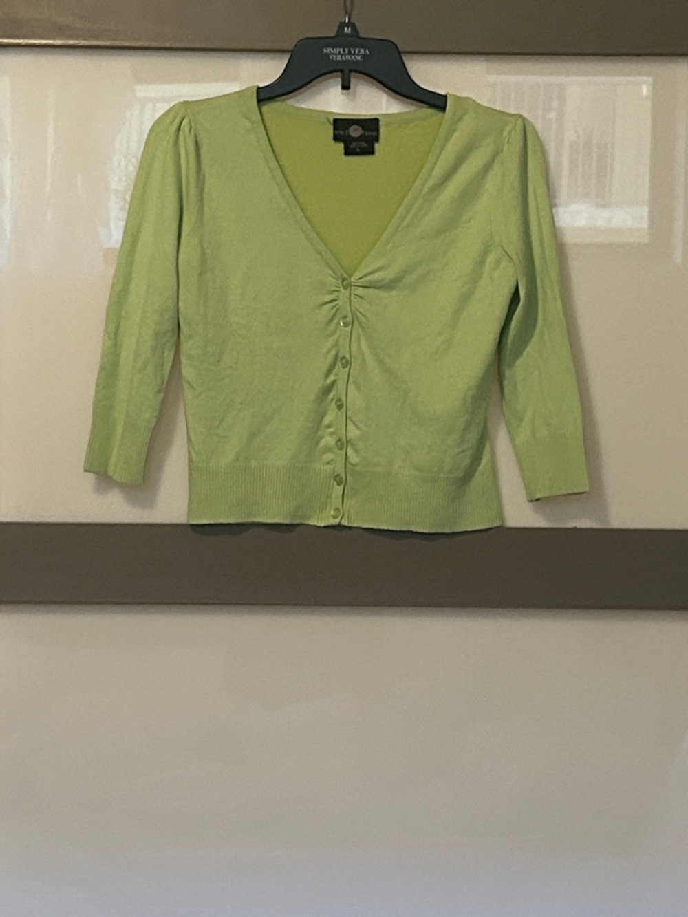 It's Our Time Lime Green V-Neck Button Cardigan
